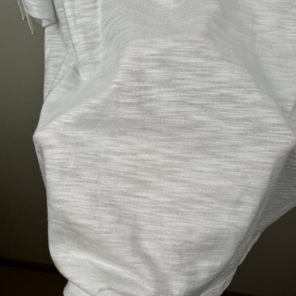 Talbots Slubbed Knit Top Shirt Cotton Modal Tie Detail White 3XP Petite Classic - Picture 7 of 11